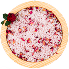 Kúpeľová soľ s lupienkami ruží