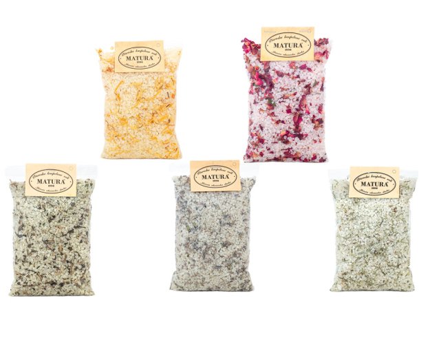 Prírodná kúpeľová soľ Matura - sada stredná
