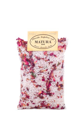 Kúpeľová soľ s okvetnými lístkami ruží - stredné vrecko